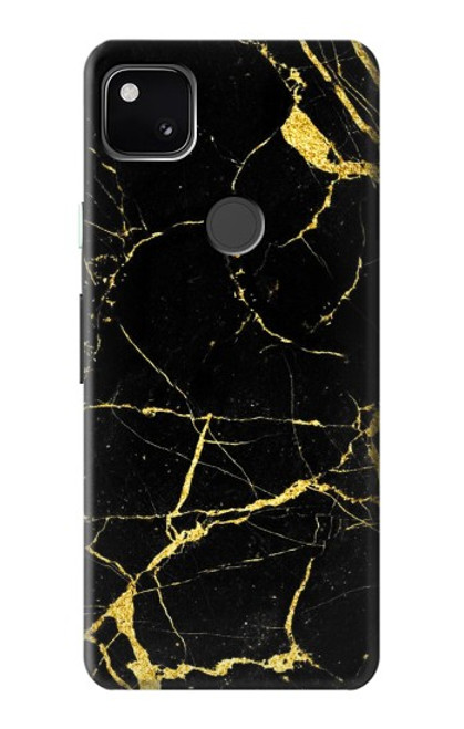 S2896 Marbre d'or imprimé graphique Etui Coque Housse pour Google Pixel 4a