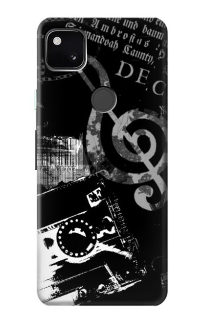 S3197 Musique Cassette note Etui Coque Housse pour Google Pixel 4a