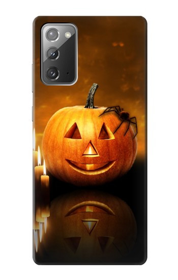 S1083 Citrouille araignée bougies Halloween Etui Coque Housse pour Samsung Galaxy Note 20