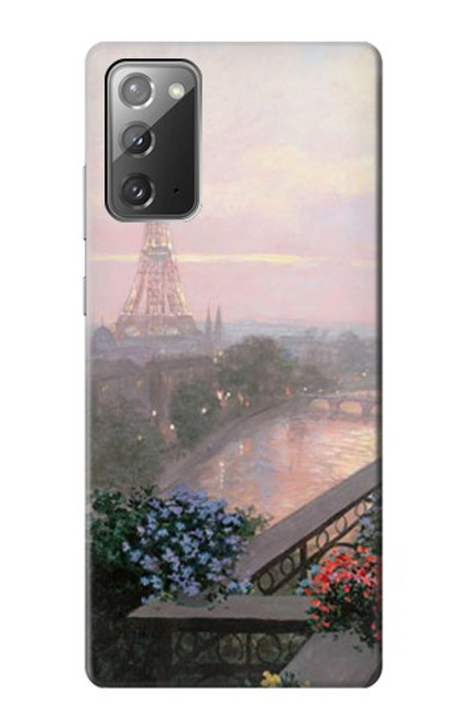 S1443 Terrasse à Paris Eifel Etui Coque Housse pour Samsung Galaxy Note 20