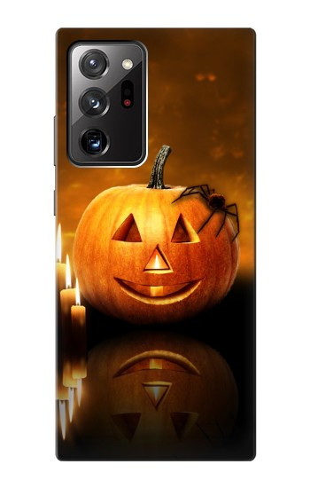 S1083 Citrouille araignée bougies Halloween Etui Coque Housse pour Samsung Galaxy Note 20 Ultra, Ultra 5G
