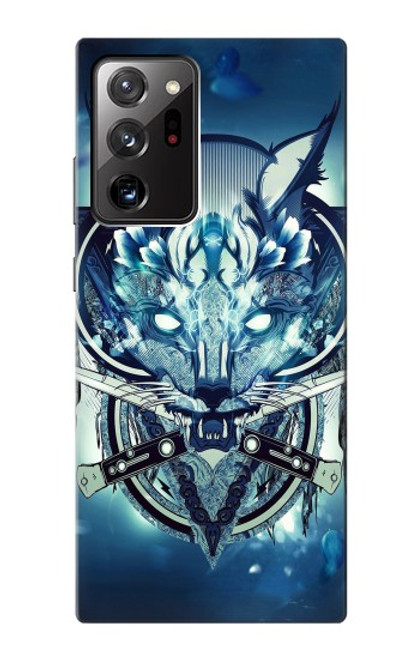 S1135 Loup avec des couteaux Roche Etui Coque Housse pour Samsung Galaxy Note 20 Ultra, Ultra 5G
