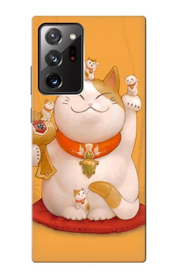 S1217 Maneki Neko Lucky Cat Etui Coque Housse pour Samsung Galaxy Note 20 Ultra, Ultra 5G