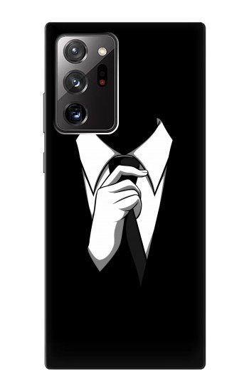 S1591 Anonymous Homme en Costume Noir Etui Coque Housse pour Samsung Galaxy Note 20 Ultra, Ultra 5G