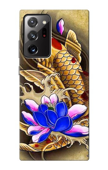 S1604 Carpe Koi poisson japonais Tatouage Etui Coque Housse pour Samsung Galaxy Note 20 Ultra, Ultra 5G