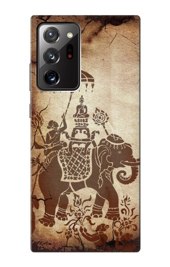 S2102 Art de la peinture thaïlandaise Bouddha sur Elephant Etui Coque Housse pour Samsung Galaxy Note 20 Ultra, Ultra 5G