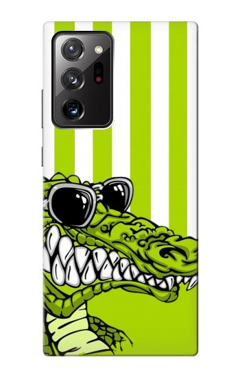 S2323 Crocodile vert drôle d'alligator Etui Coque Housse pour Samsung Galaxy Note 20 Ultra, Ultra 5G