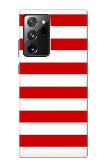 S2364 Rouge et blanc rayé Etui Coque Housse pour Samsung Galaxy Note 20 Ultra, Ultra 5G