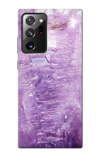 S2690 Cristaux améthyste imprimés graphiques Etui Coque Housse pour Samsung Galaxy Note 20 Ultra, Ultra 5G