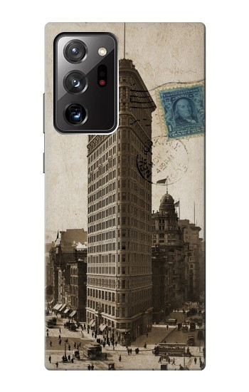 S2832 New York 1903 Flatiron Cartes Postales Bâtiment Etui Coque Housse pour Samsung Galaxy Note 20 Ultra, Ultra 5G