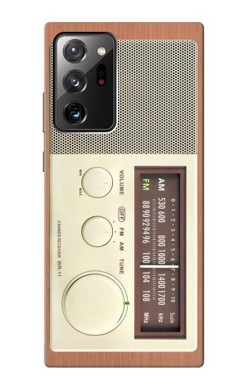 S3165 FM AM en bois Récepteur graphique Etui Coque Housse pour Samsung Galaxy Note 20 Ultra, Ultra 5G