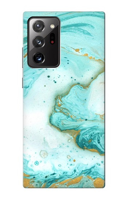 S3399 Vert Marbre Imprimer Graphique Etui Coque Housse pour Samsung Galaxy Note 20 Ultra, Ultra 5G