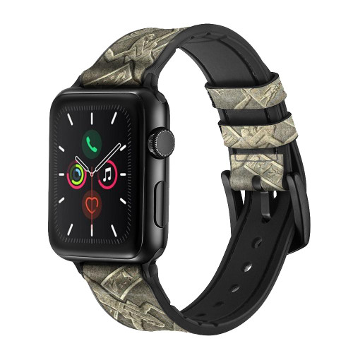 CA0699 Dendera Zodiac Ancient Egypt Leather & Silicone Smart Watch Band Strap For Apple Watch iWatch