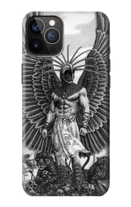 S1235 Guerrier aztèque Etui Coque Housse pour iPhone 12, iPhone 12 Pro