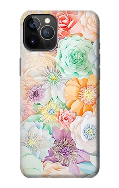 S3705 Fleur florale pastel Etui Coque Housse pour iPhone 12, iPhone 12 Pro