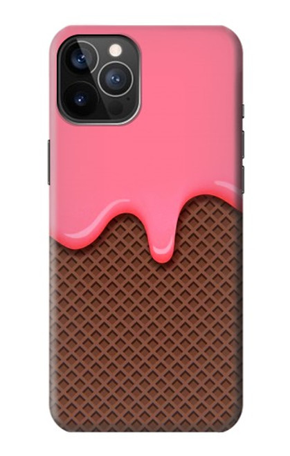 S3754 Cornet de crème glacée à la fraise Etui Coque Housse pour iPhone 12, iPhone 12 Pro