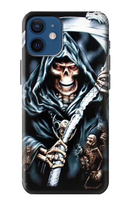 S0295 faucheuse Etui Coque Housse pour iPhone 12 mini