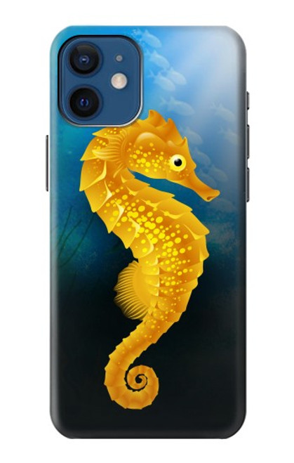 S2444 Hippocampe Monde sous-marin Etui Coque Housse pour iPhone 12 mini