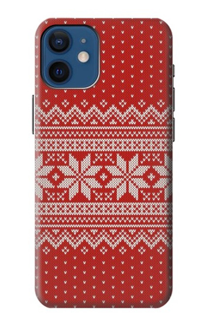 S3384 Motif d'hiver sans couture tricot Etui Coque Housse pour iPhone 12 mini