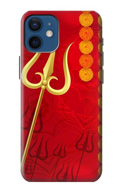 S3788 Shiv Trishul Etui Coque Housse pour iPhone 12 mini