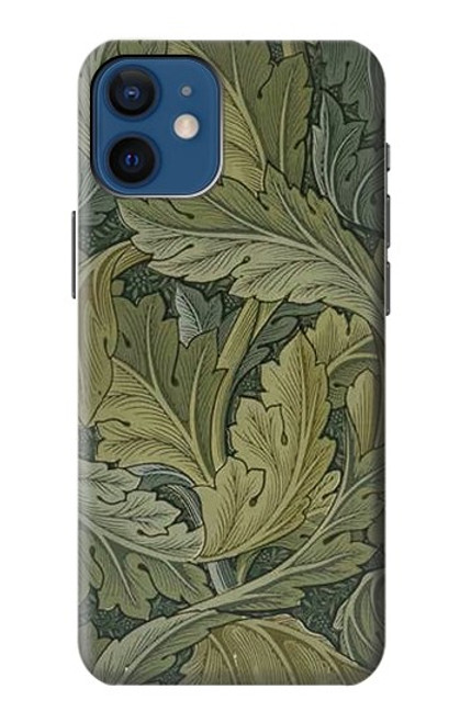 S3790 William Morris Acanthus Leaves Etui Coque Housse pour iPhone 12 mini