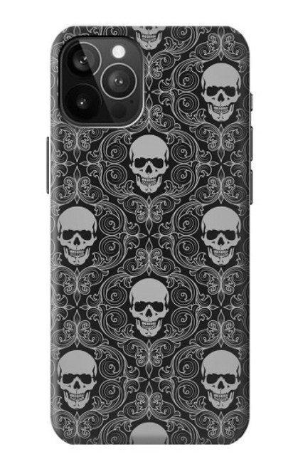 S2371 Crâne Motif monochrome Millésime Etui Coque Housse pour iPhone 12 Pro Max