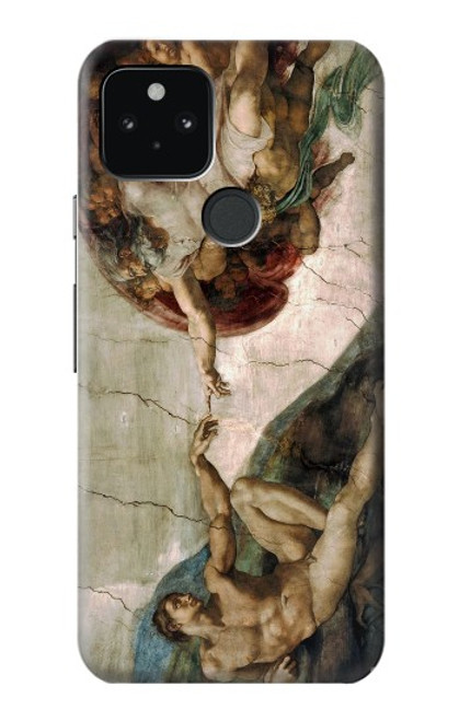 S0179 Michel-Ange Création d'Adam Etui Coque Housse pour Google Pixel 5