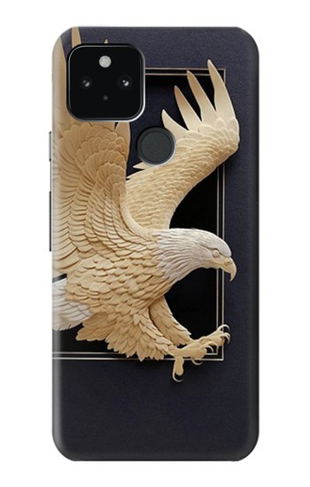 S1383 Sculpture papier Aigle Etui Coque Housse pour Google Pixel 5