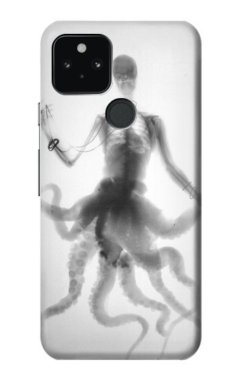 S1432 Crâne Poulpe X-ray Etui Coque Housse pour Google Pixel 5