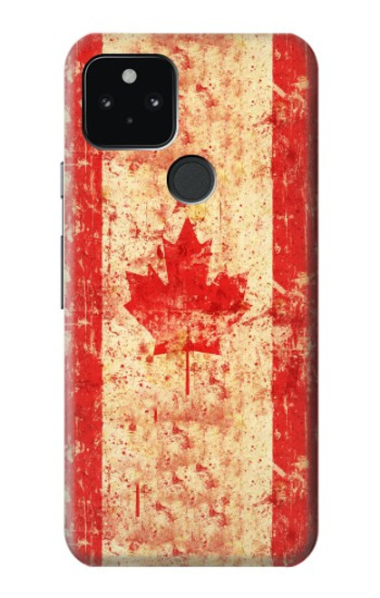 S1603 Drapeau du Canada Vieux Millésime Etui Coque Housse pour Google Pixel 5