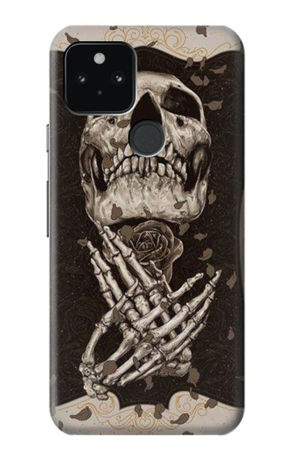 S1676 crâne Rose Etui Coque Housse pour Google Pixel 5