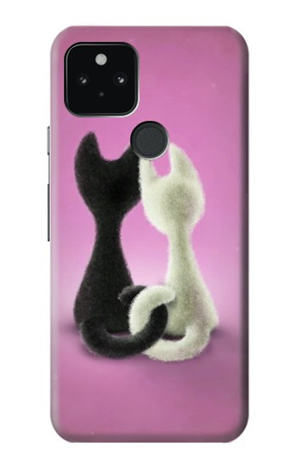 S1832 Chat d'amour Etui Coque Housse pour Google Pixel 5