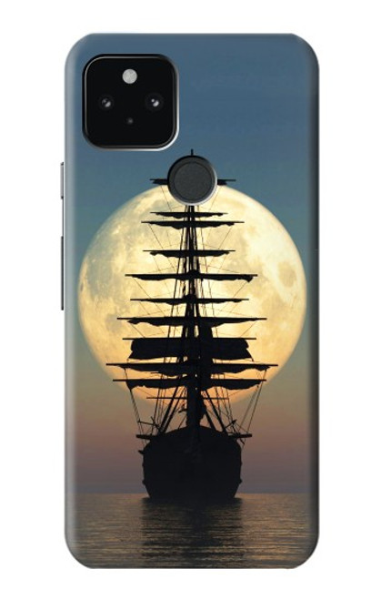 S2897 Pirate Ship Lune Nuit Etui Coque Housse pour Google Pixel 5