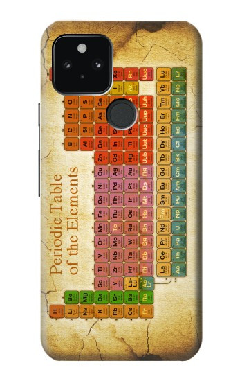 S2934 Millésimé Tableau périodique des éléments Etui Coque Housse pour Google Pixel 5