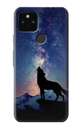 S3555 Loup Hurlant Million étoiles Etui Coque Housse pour Google Pixel 5