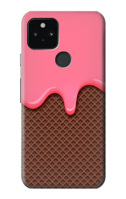 S3754 Cornet de crème glacée à la fraise Etui Coque Housse pour Google Pixel 5
