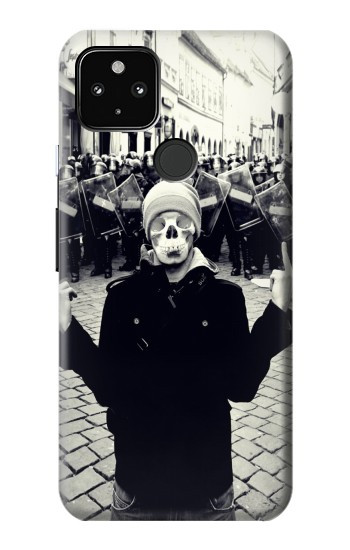S1108 Masque crâne Etui Coque Housse pour Google Pixel 4a 5G