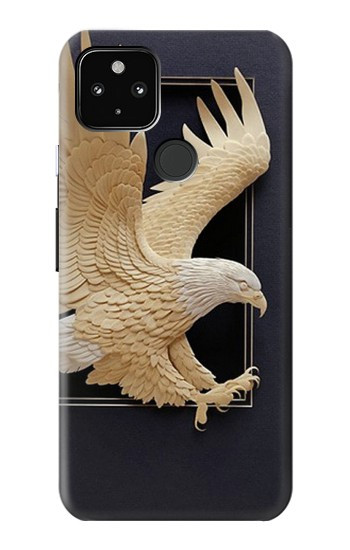 S1383 Sculpture papier Aigle Etui Coque Housse pour Google Pixel 4a 5G