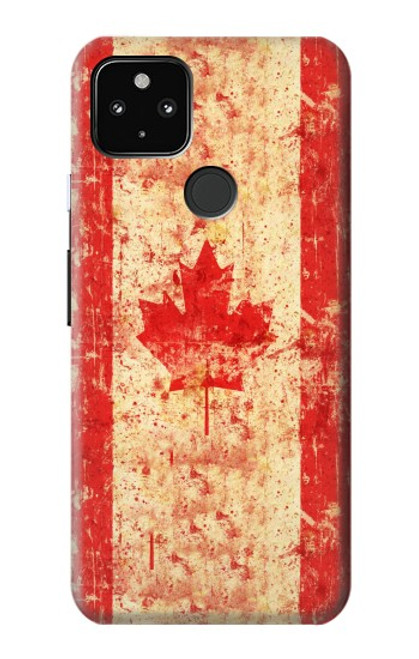 S1603 Drapeau du Canada Vieux Millésime Etui Coque Housse pour Google Pixel 4a 5G
