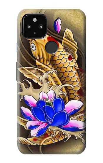 S1604 Carpe Koi poisson japonais Tatouage Etui Coque Housse pour Google Pixel 4a 5G