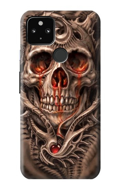 S1675 Crâne sang Tatouage Etui Coque Housse pour Google Pixel 4a 5G