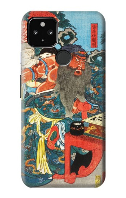 S1826 Utagawa Kuniyoshi Guan Yu Etui Coque Housse pour Google Pixel 4a 5G
