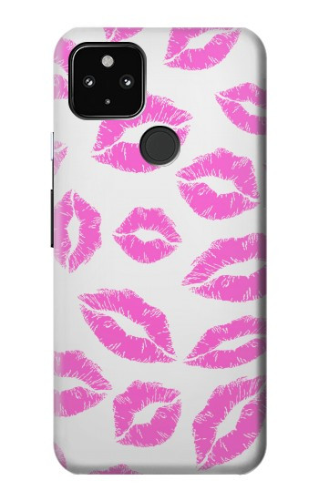 S2214 Bisous Lèvres roses Etui Coque Housse pour Google Pixel 4a 5G