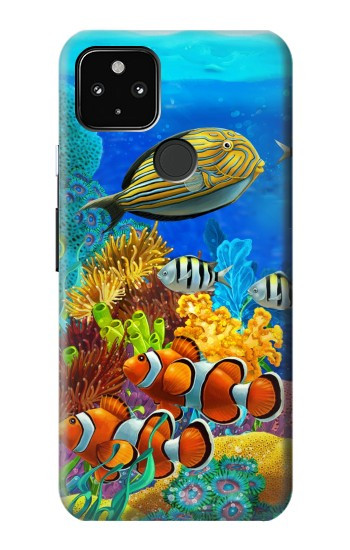 S2568 Mer Poissons marins Coraux Sous-marine Océan Etui Coque Housse pour Google Pixel 4a 5G