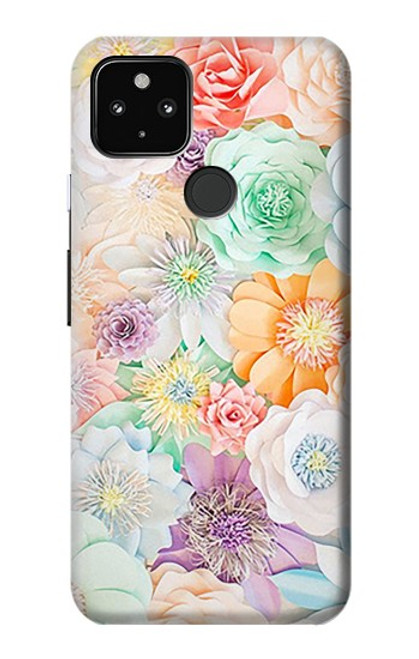 S3705 Fleur florale pastel Etui Coque Housse pour Google Pixel 4a 5G