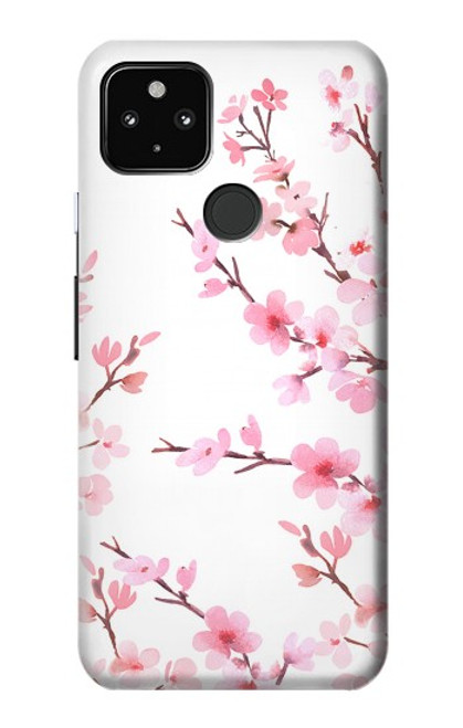 S3707 Fleur de cerisier rose fleur de printemps Etui Coque Housse pour Google Pixel 4a 5G