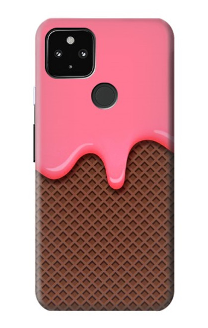 S3754 Cornet de crème glacée à la fraise Etui Coque Housse pour Google Pixel 4a 5G