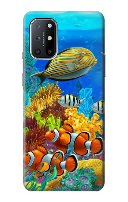 S2568 Mer Poissons marins Coraux Sous-marine Océan Etui Coque Housse pour OnePlus 8T