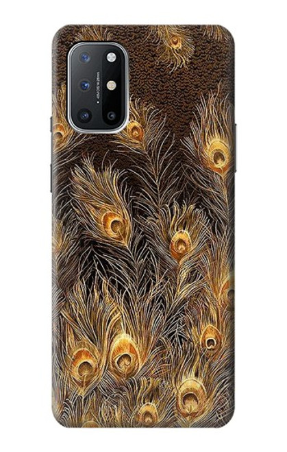 S3691 Plume de paon d'or Etui Coque Housse pour OnePlus 8T