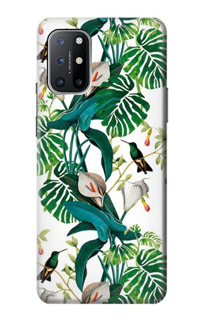 S3697 Oiseaux de la vie des feuilles Etui Coque Housse pour OnePlus 8T